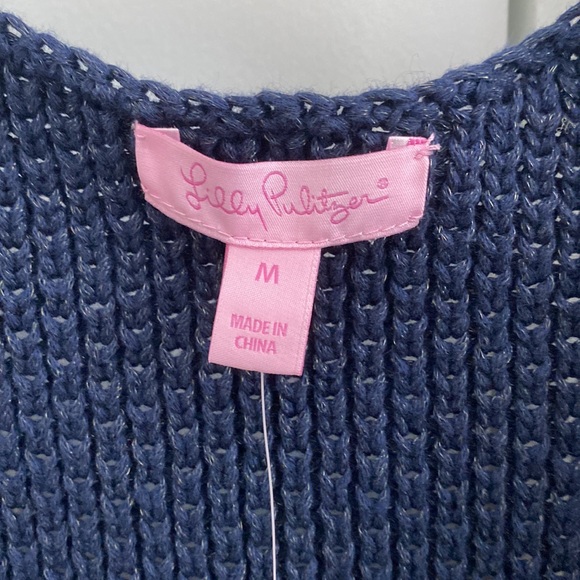 Lilly Pulitzer NWT Navy Sweater Blazer - Picture 3 of 6